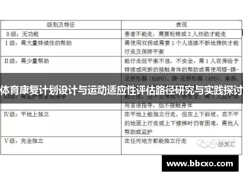 体育康复计划设计与运动适应性评估路径研究与实践探讨